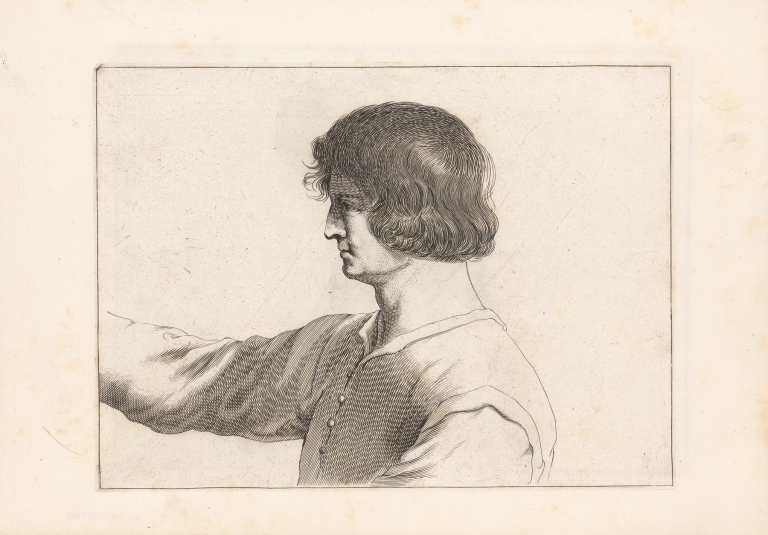 Engravings after Guercino’s Libro dei Disegni Pl.14 by Francesco Curti