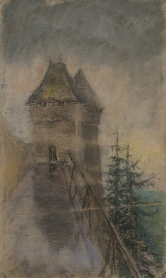 Entrance to the castle by Ladislav Mednyánszky