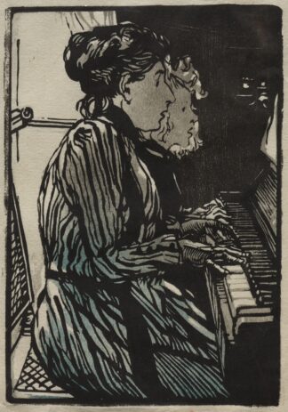 Etude a Quatre Mains by Auguste Louis Lepère