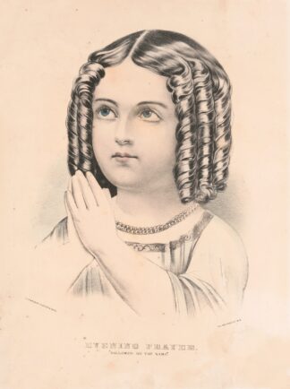 Evening prayer–‘Hallowed be thy name’ by Currier & Ives.