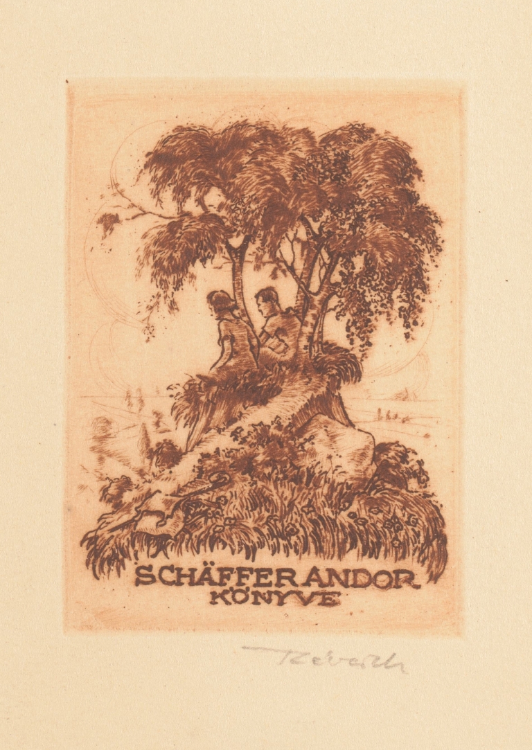 Ex libris van Andor Schäffer by Kornél Révész