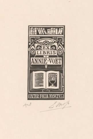 Ex libris van Annie Voet by Elias Voet jr.