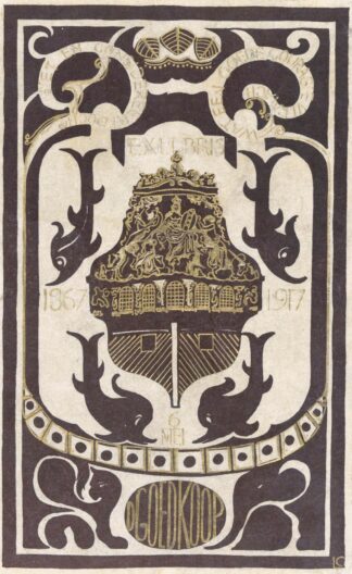 Ex libris van D. Goedkoop by Carel Adolph Lion Cachet