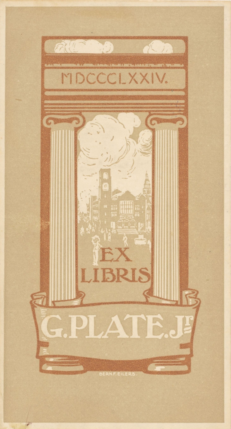 Ex libris van G. Plate Jr. by Bernard Eilers