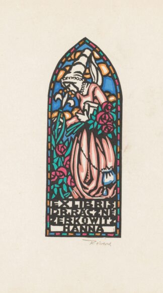 Ex libris van Hanna Ráczné Zerkowitz by Kornél Révész
