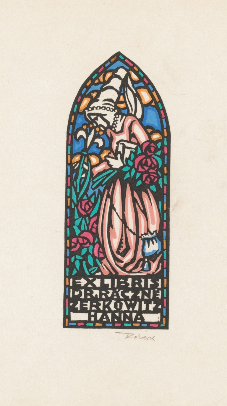 Ex libris van Hanna Ráczné Zerkowitz by Kornél Révész