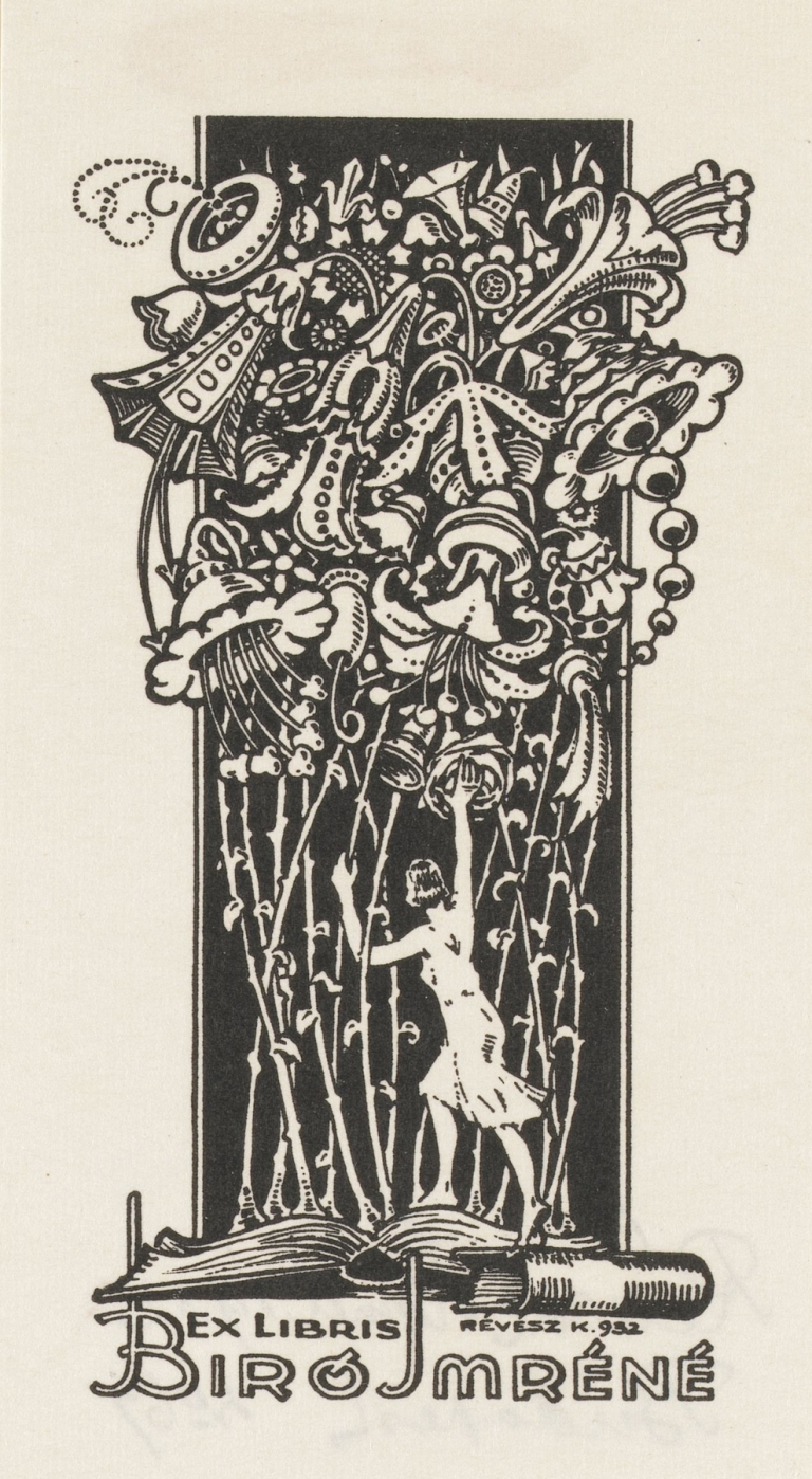 Ex libris van Imréné Biró by Kornél Révész