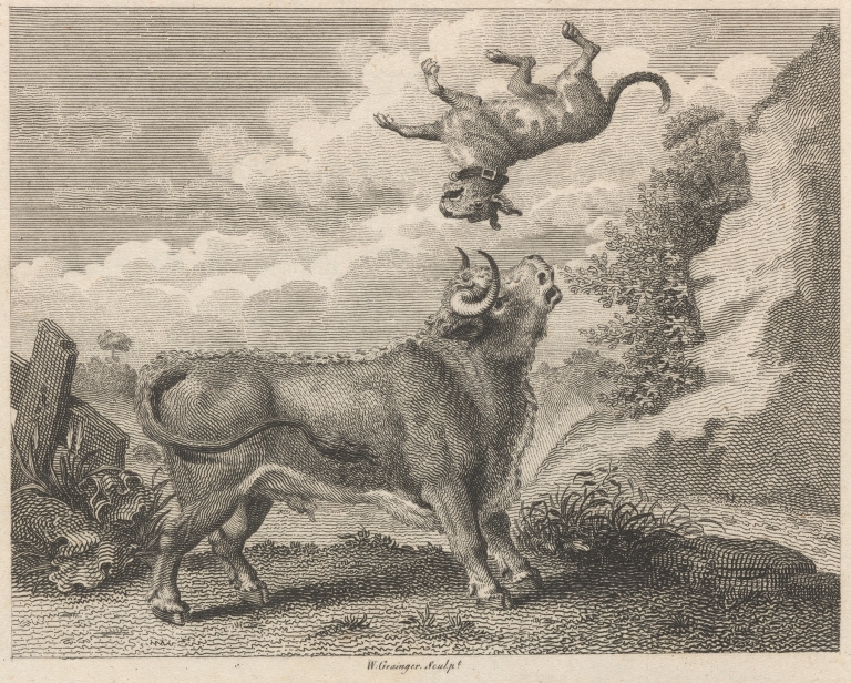 Fable IX. The Bull and the Mastiff by John Wootton