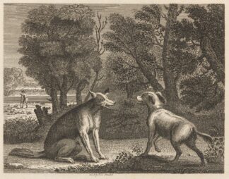 Fable XVII. The Shepherd’s Dog and the Wolf by John Wootton