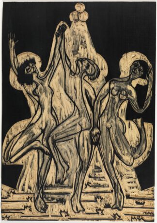 Farbentanz, Zeichnungsstock by Ernst Ludwig Kirchner