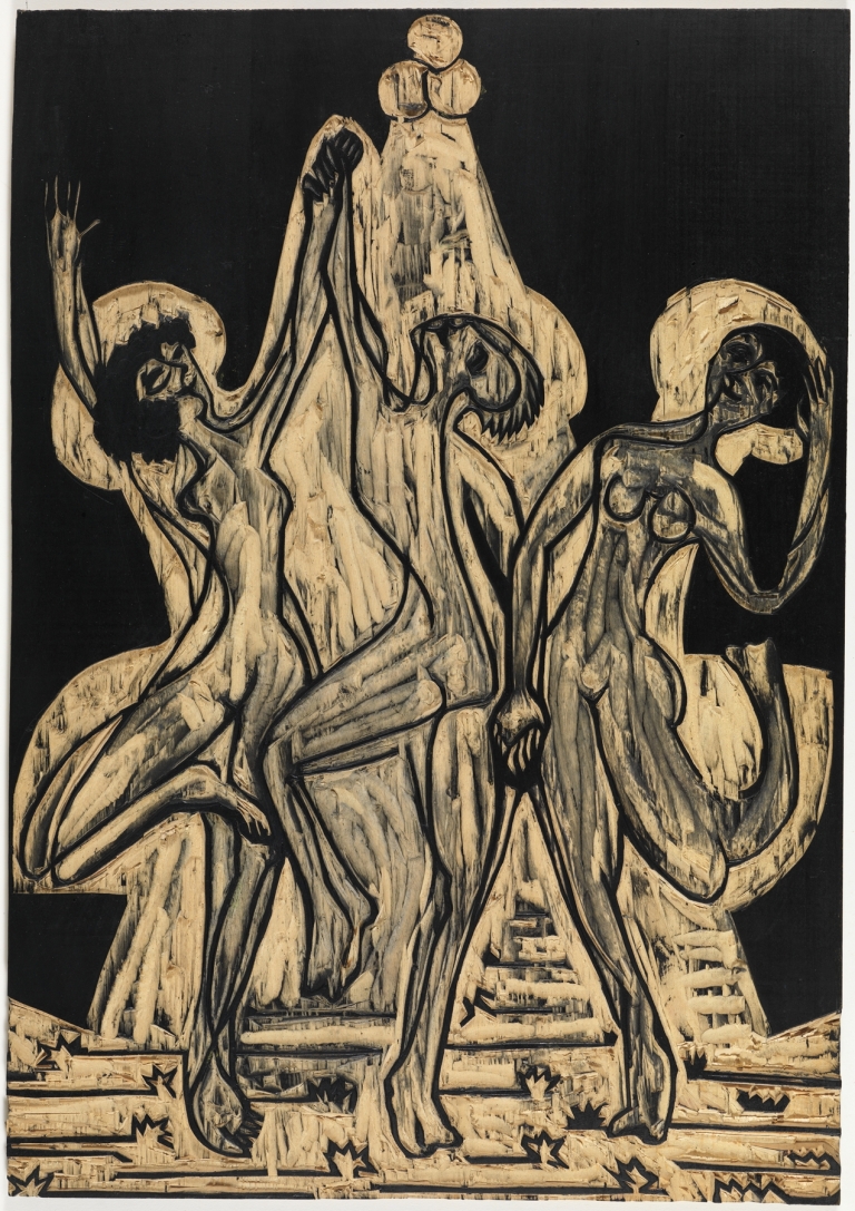 Farbentanz, Zeichnungsstock by Ernst Ludwig Kirchner