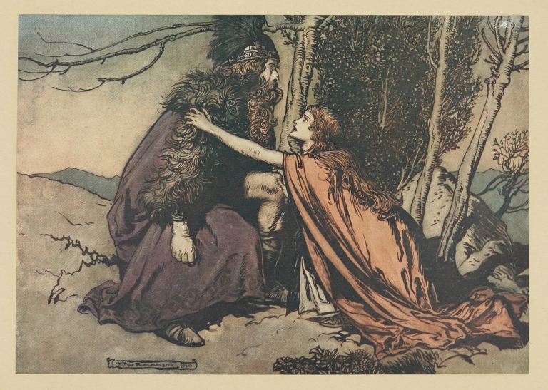 ‘Father! Father! Tell me what ails thee, With dismay thou art filling thy child! by Arthur Rackham