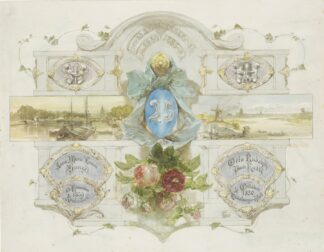 Felicitatie op de zilveren bruiloft van Otto Rudolph vom Rath en Anna Maria Louise Bunge, 1885 by Charles Rochussen