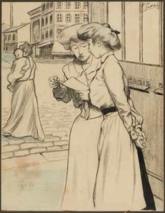 Femmes en extérieur by Fernand Louis Gottlob