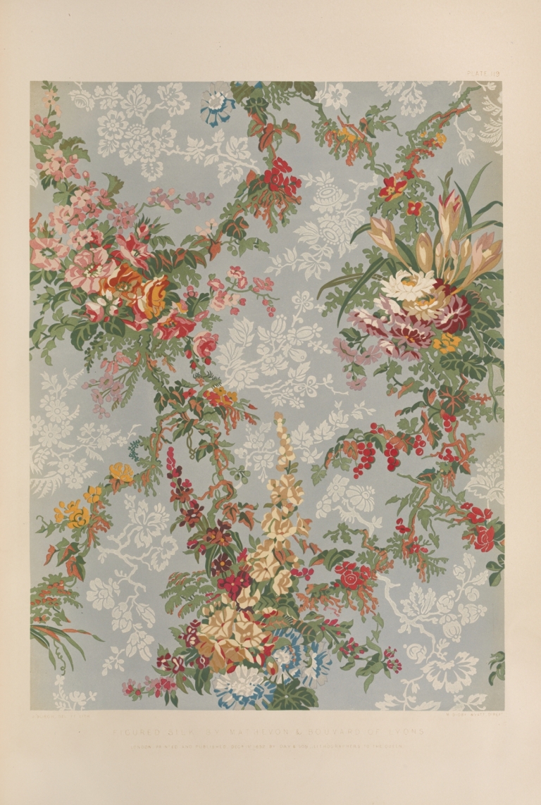 Figured silk by Mathevon & Bouvard of Lyons. by Matthew Digby Wyatt