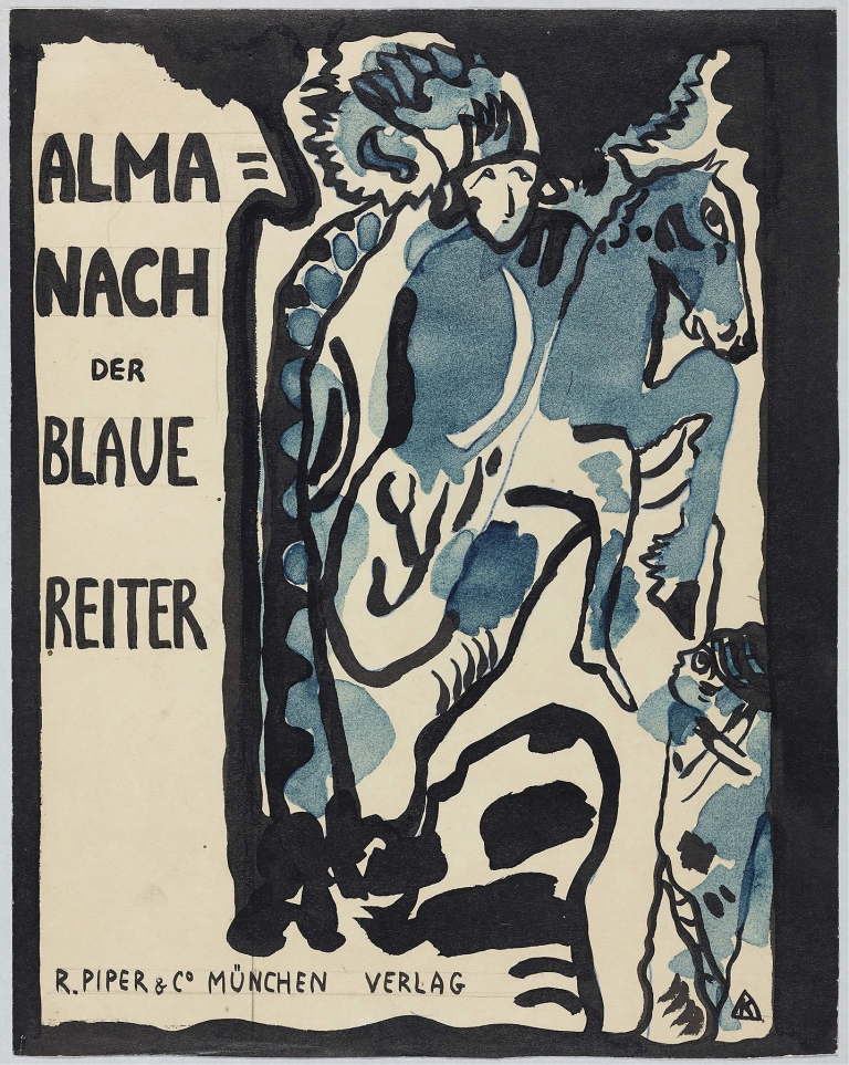 Final design for the cover of the almanac ‘The Blue Rider’ by Wassily Kandinsky