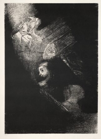 First a Pool of Water, Then a Prostitute, the Corner of a Temple, a Soldier’s Face, a Chariot with Two White, Rearing Horses by Odilon Redon