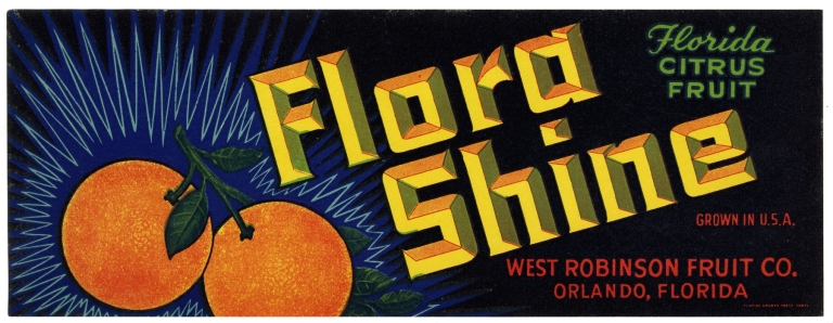 Flora Shine Citrus Label by Anonymous