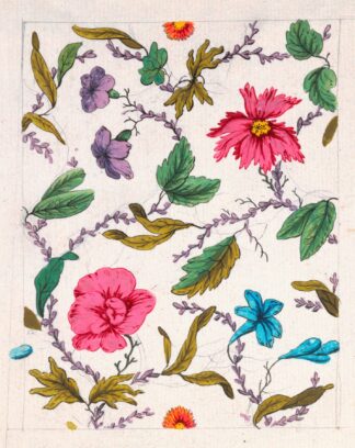 Floral design for printed textile Pl VI by Anonymous
