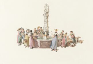 Fontaine sur la place du grand grénie à Berne by Franz Niklaus König
