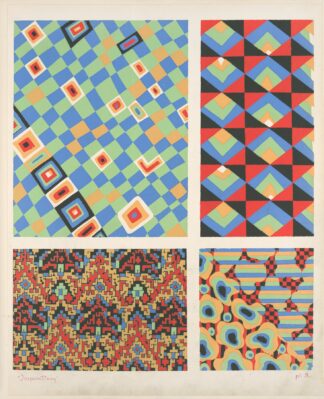 Four geometric compositions by André Durenceau