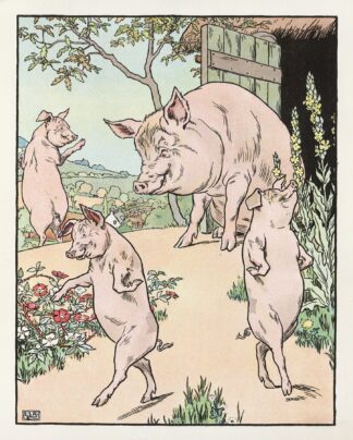 Four pigs by Leonard Leslie Brooke