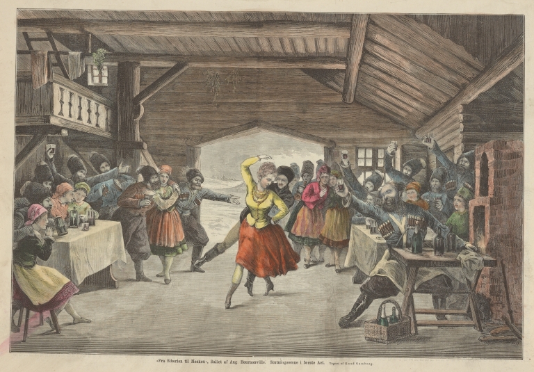 Fra Siberien til Moskou, Ballet af Aug. Bournonville, Slutnings-scene i første Act by Knud Gamborg