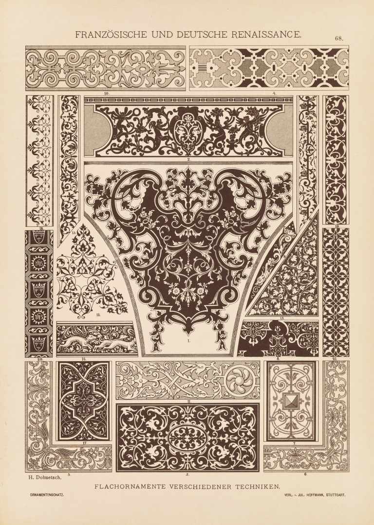 Franzosische und Deutsche Renaissance – Flachornamente verschiedener Techniken by Heinrich Dolmetsch