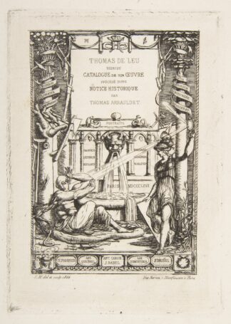 Frontispiece for the Catalogue of the work of Thomas De Leu by Charles Meryon