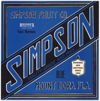 Fruit Label for Simpson – Blue by Anonymous
