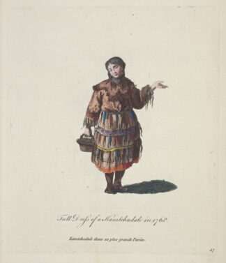 Full dress of a Kamtchadale in 1768. Kamtchadale dans sa plus grande Parûre. by Charles Grignion