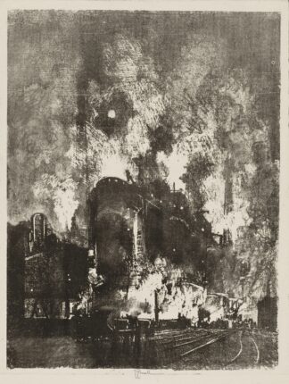 Furnaces at Night by Joseph Pennell