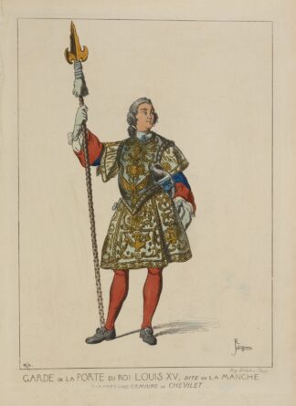 Garde de la porte du roi Louis XV, dite de la manche. D’après une gravure de Chevilet. by Raphaël Jacquemin