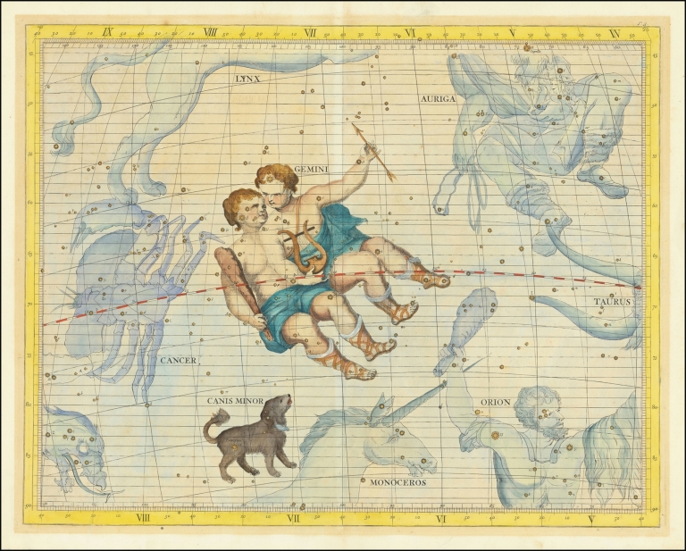 Gemini and Canis Minor by John Flamsteed