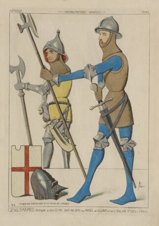 Gens d’armes. Époque du roi Jean. Bas-reliefs du Musée de Cluny, et de l’Église St. Leu a Paris by Raphaël Jacquemin