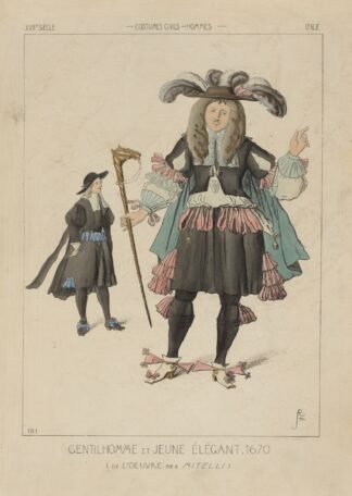 Gentilhomme et jeune élégant, 1670. by Raphaël Jacquemin