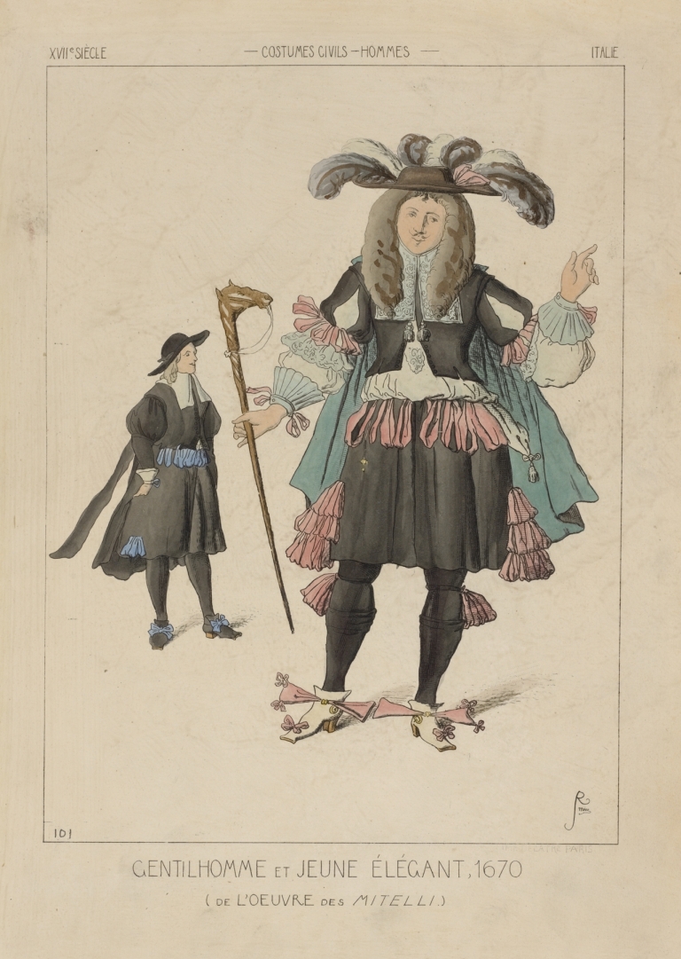 Gentilhomme et jeune élégant, 1670. by Raphaël Jacquemin