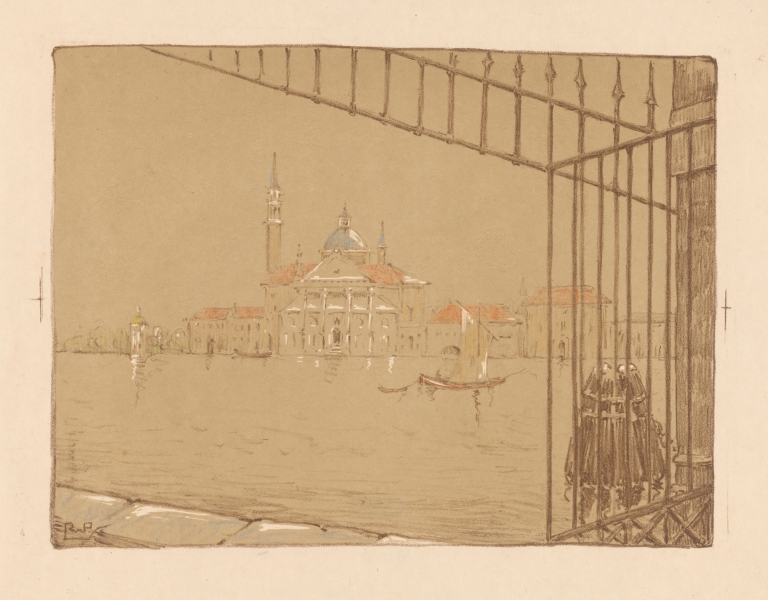 Gezicht op Venetië met de Chiesa di San Giorgio Maggiore by Reinier Willem Petrus de Vries