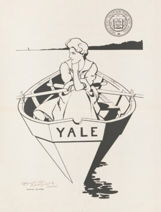 Girl in rowboat, Yale University by Louise Clarke