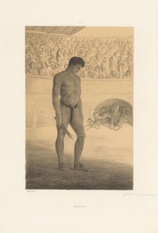 Gladiator in arena by Alexander Ver Huell