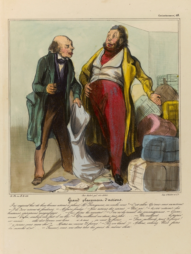Grand placement d’actions by Honoré Daumier