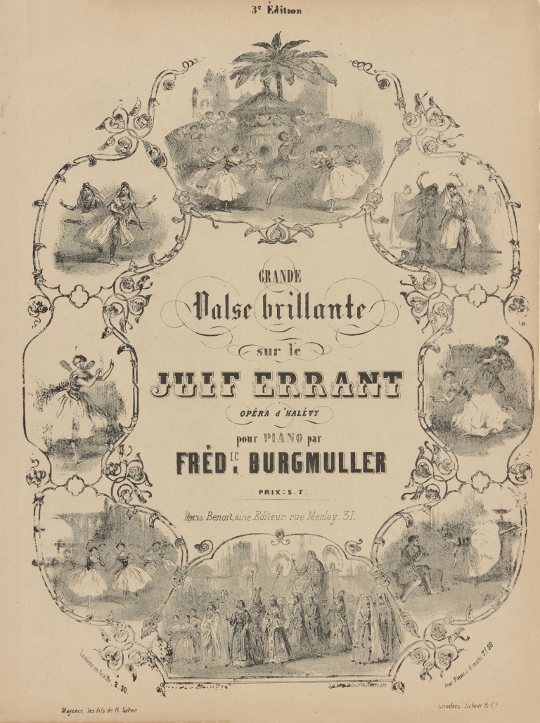 Grande valse brillante sur le Juif errant, opéra de Halévy, pour piano par Fréd.ic Burgmuller, 3e édition by Victor Coindre