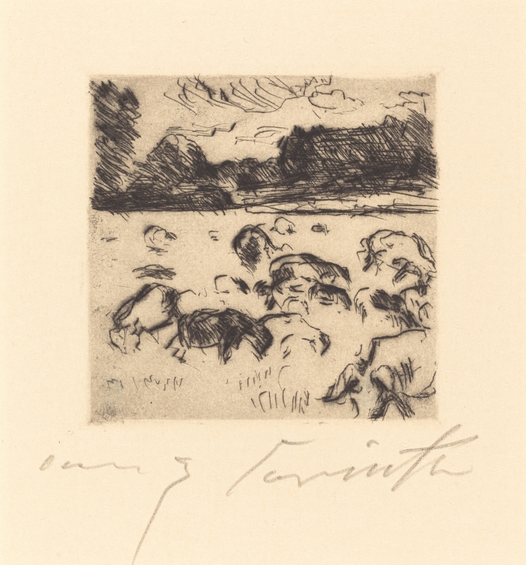 Grazing Sheep by Lovis Corinth