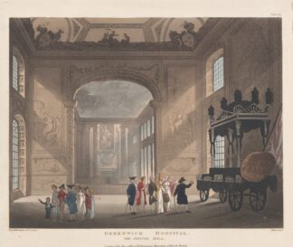 Greenwich Hospital, The Painted Hall by Thomas Rowlandson