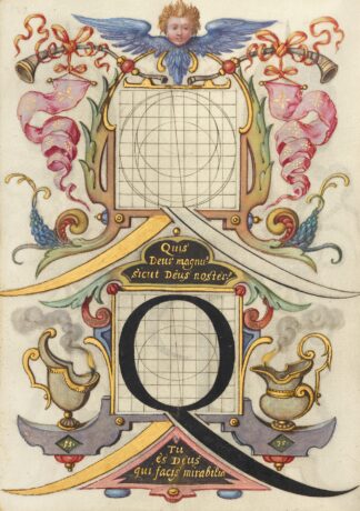 Guide for Constructing the Letter Q by Joris Hoefnagel