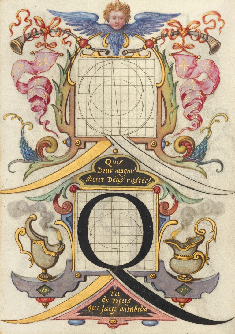 Guide for Constructing the Letter Q by Joris Hoefnagel