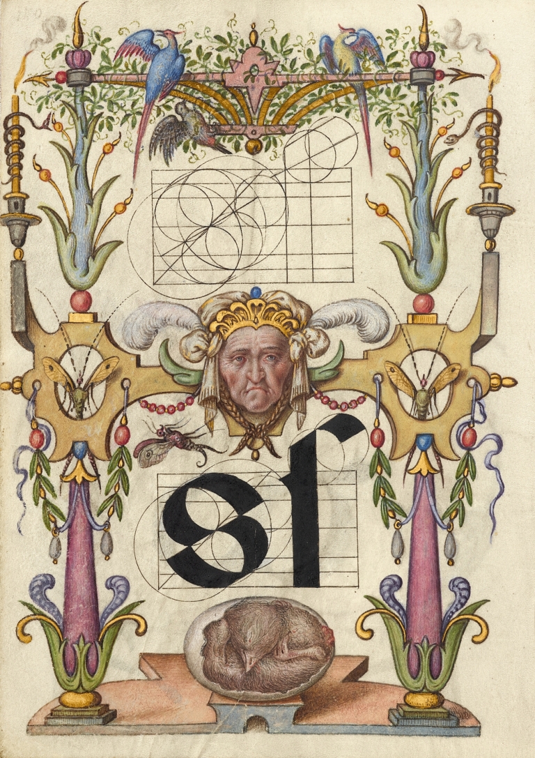 Guide for Constructing the Letter s. by Joris Hoefnagel