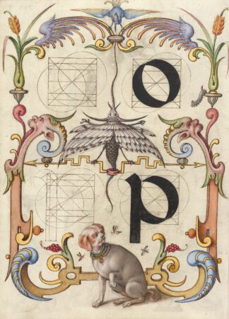Guide for Constructing the Letters o and p by Joris Hoefnagel