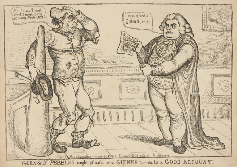 Gurnsey pebbles bought & sold or a guinea turn’d to a good account by Richard Newton