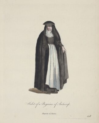 Habit of a Beguine of Antwerp. Beguine d’Anvers. by Charles Grignion
